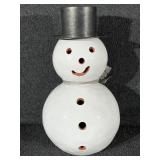 White Ceramic Snowman Electric