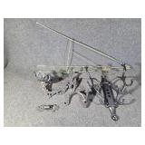 Cast Iron Lamp Holder, Metal Wall Hook(2),