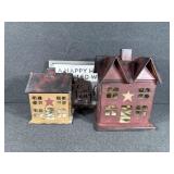 Primitive Americana Style House Lamps (2)