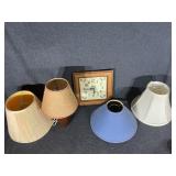 New Haven Quartz Clock, Wooden Base Table Lamp