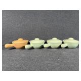 Pottery Crock Soup Bowls with Handles
