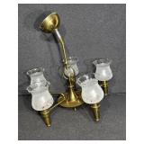 Brass 5 Light Chandelier