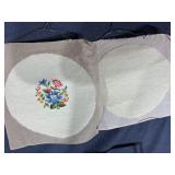 Needlepoint Panels (2) Wood Frame No Glass