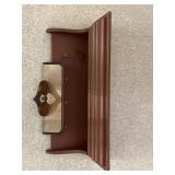 Hanging Shelf with Coat Hooks, Heart Shaped Shelf