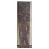 Wooden Person Carving Decor