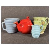 Ceramic Pitchers and Tea Pot