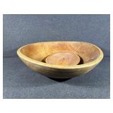 Munisina Small Primitive Wooden Bowl, Large