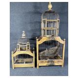 Vintage Wooden Bird Cages (2)