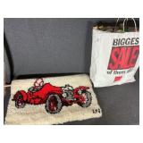 Latch Hook Rug Of Red Sports Car, Gift Wrap