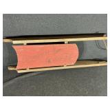 Wooden Child's Sled Stenciled Branding Decorative
