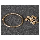 Van Dell 1/20 12KGF 4-H Brooch, Italian 10K