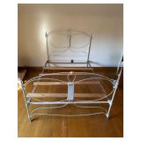 White Twin Cast Iron Bed Frame