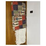 Homemade Quilt, White Fringed Bedspread