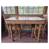 Wooden Dining Table with 2 Wooden Chairs