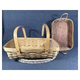 Hand Crafted Wooden Baskets (3)