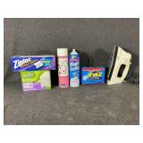 Iron, Swiffer Sweeper Pads, Grab it Cloths,