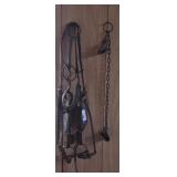 Antique Horse Bridle, Chain with Hooks
