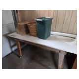 Bonus Lot: Table with Wheels, Trashbins