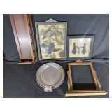 Wall Shelf, Framed Prints,Aluminum Taper Holder