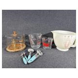 Pyrex Covered Cheese Server, Measuring Cups