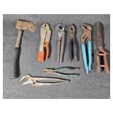 Hatchet, Channel Locks, Plier, Shears