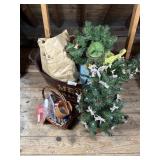 Mini Christmas Tree, Merry Christmas Tin Bin