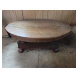 Wooden Oval Coffee Table