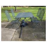 Metal Patio Set with Umbrella