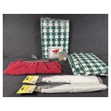Vinyl Tablecloths, Food Umbrella, Salt and