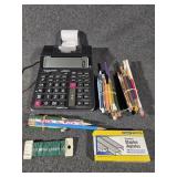 Casio Printing Calculator, Pencils, Stanley