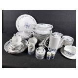Elite Creations Blue Brocade Dinnerware