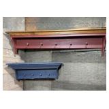 Wooden Shelves w/ Hooks