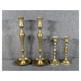Brass Candlestick Holders (4)
