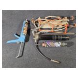 Grease Gun, Caulk Gun, Rope, Roof Cement
