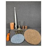 Jute Coasters (2) Handmade Crocheted Trivet (2)