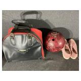 AMF Strikeline Bowling Ball, Bag & Shoes Size 6