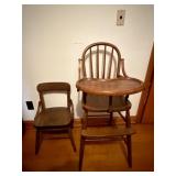 Wooden Kids Chair, Wooden High Chair