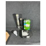 Flashlights (2), 60 Watt Bulbs, Porcelain light