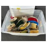 Burlap,Velvet,Fabric Rolls Ribbon In a Tub