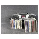 Compact Disc Player, Cassettes (39) Discs (21)