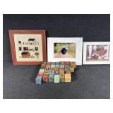 Framed Embroidery Hanging Picture, Amish C