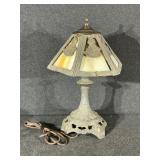 Slag Glass Table Lamp