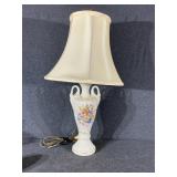 Ceramic Table Lamp W/Floral Pattern