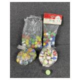 Uranium Marble (1) and Glass Marbles