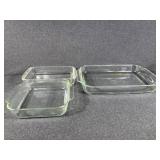 Pyrex Casserole Pans (3)