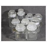 Square Glass Canisters With Lid (9)