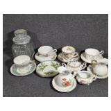 Ceramic Cream Pitchers, Teacups & Saucers Floral