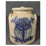 Beaumont Pottery Stoneware Crock with Blue B