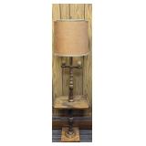 Wooden Table Side Floor Lamp