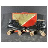 Men's Black Leather Roller Skates Size 9
